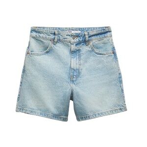 1975 High-Waisted Mom Fit Denim Shorts